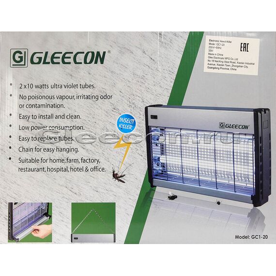 Лампа инсектицидная GLEECON GC1-20M с пультом д/у (s 25-150 м2) magnetic PRO